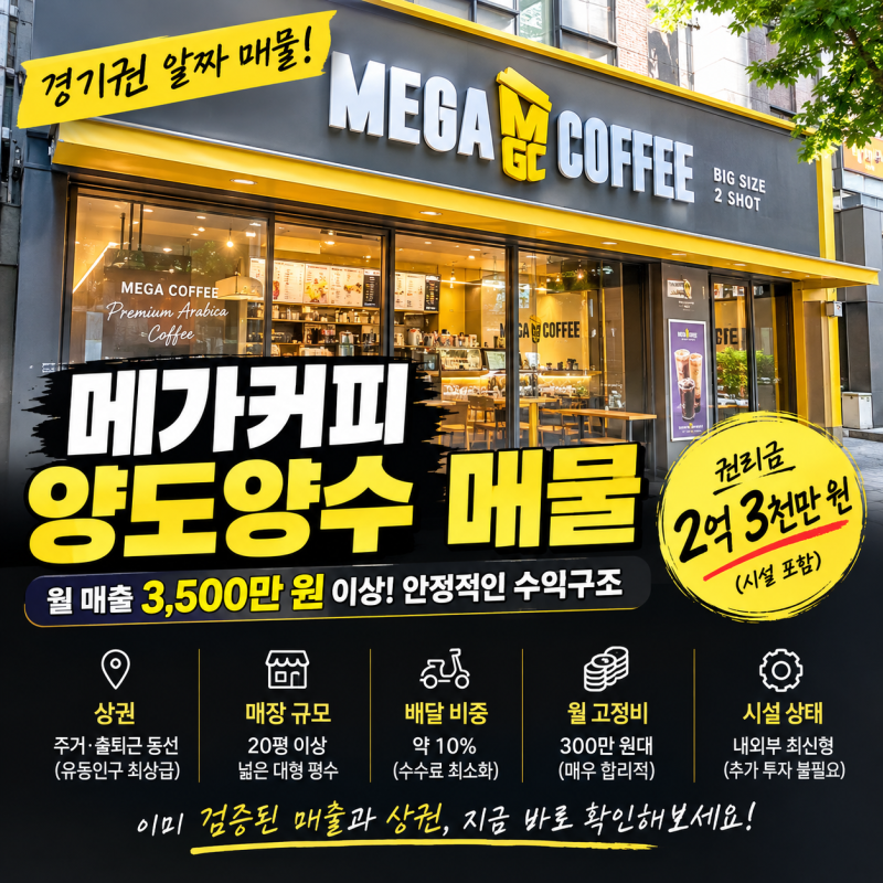 김포 메가커피 창업, 월 매출 3,500만 원 이상 매장 직접 확인해봤습니다