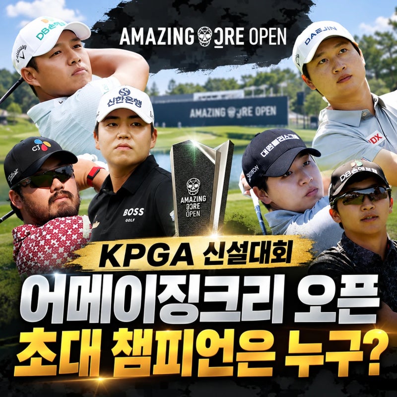 KPGA 신설대회 어메이징크리 오픈, 갤러리 무료입장, 주차장, 중계방송, 우승상금, 주요 출전....