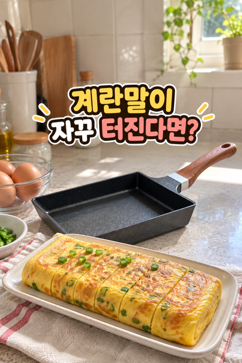 셰프리아 IH네이쳐 계란말이팬 24cm, 계란말이 자꾸 터진다면 팬부터 확인하세요