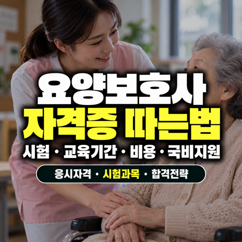 요양보호사 자격증 따는법｜시험·교육기간·비용·국비지원 총정리