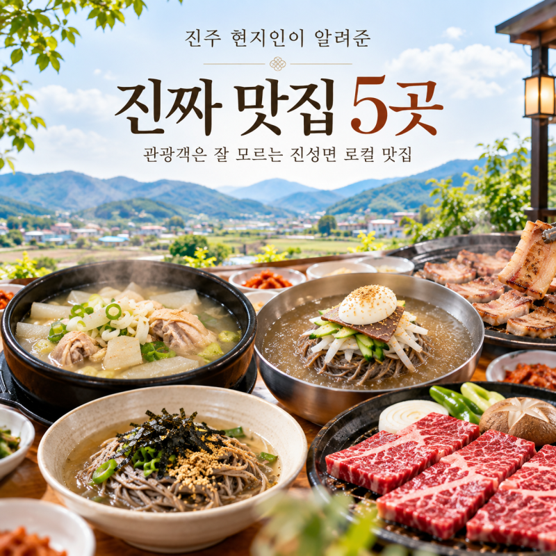 진주 현지인이 알려준 진짜 맛집 5곳｜관광객은 잘 모르는 진성면 로컬 맛집