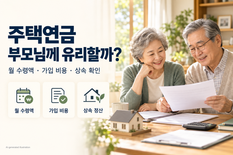 주택연금, 부모님께 유리할까?｜월 수령액·가입 비용·상속에서 확인할 점