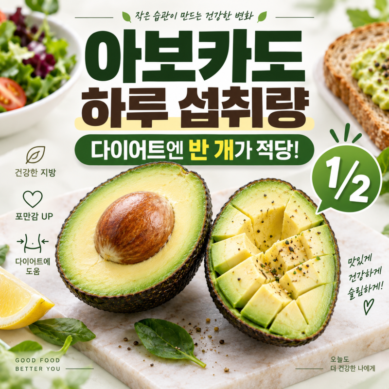 아보카도 하루 섭취량 총정리 다이어트 중 몇 개가 적당할까?