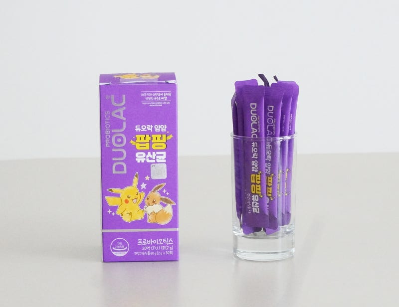 맛있는 어린이유산균 추천 포켓몬 패키지에 듀오락 얌얌팝핑유산균