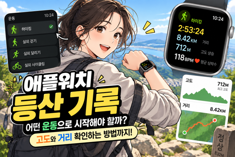 애플워치 등산 기록 운동 설정과 고도 거리 확인법 완벽 가이드