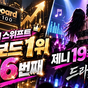테일러 스위프트, 16번째 빌보드 1위…제니는 ‘드라큘라’로 19주째 톱10