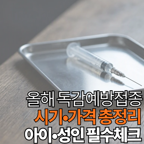 작년에 맞았어도 헷갈리는 독감예방접종 시기부터 성인·아이 비용까지 싹 정리해 봤어요