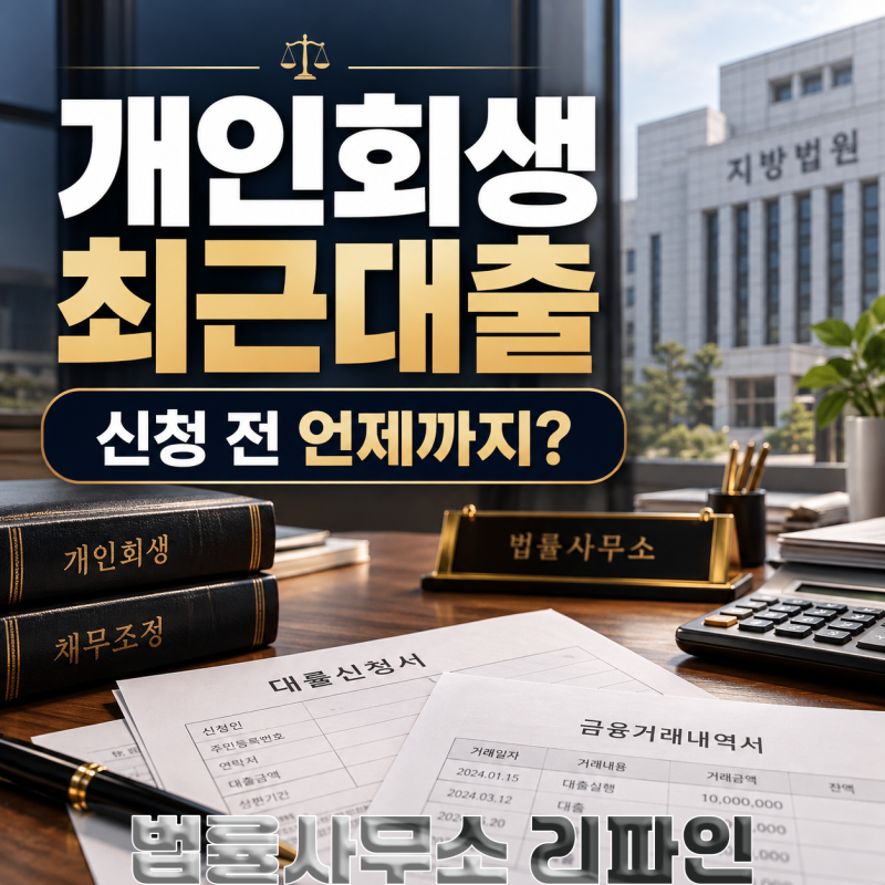 개인회생 최근대출, 신청 전 언제까지 받은 대출이 문제될까?