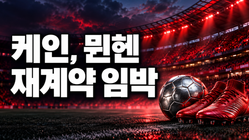 케인 뮌헨 재계약 임박, 2029년까지 동행할까? 토트넘 복귀설 달라진 이유