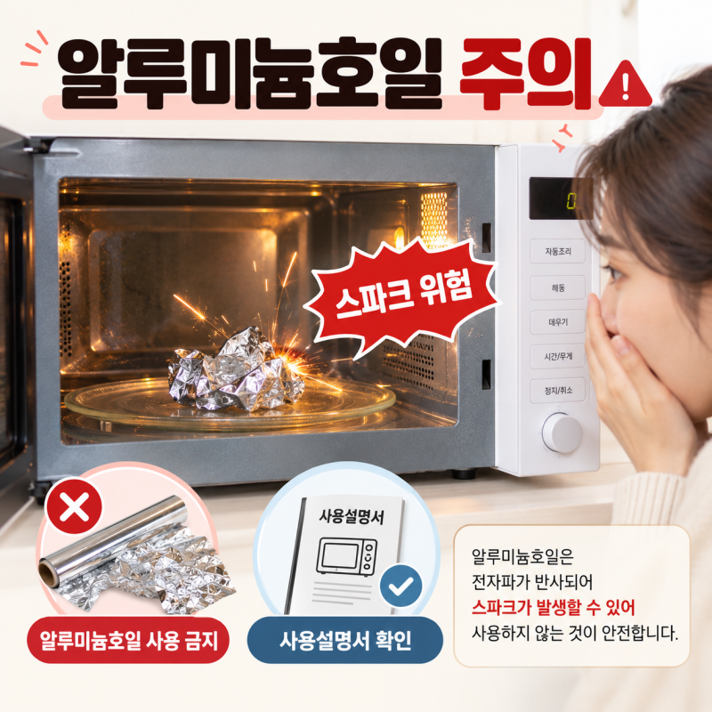 전자레인지 종이호일 사용해도 될까요? 알루미늄 호일 종류에 따라 다릅니다