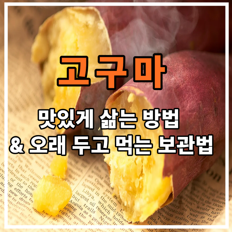 고구마 맛있게 삶는 방법 & 오래 두고 먹는 보관법 꿀팁
