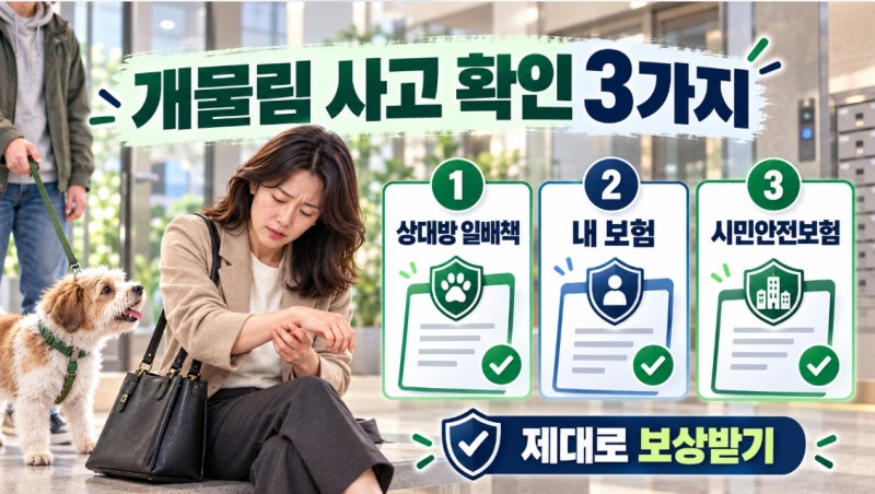 아파트 공동현관에서 개에게 물렸다면? 상대방 보험만 확인하면 끝일까요