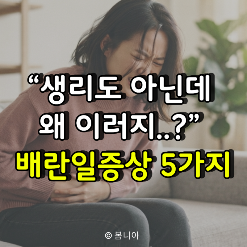 “생리도 아닌데 왜 이러지..?” 배란일증상 5가지