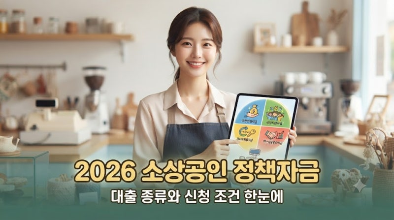 '2026년 소상공인 정책자금' 대출 종류와 신청 조건