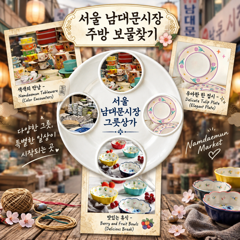 남대문시장 중앙상가(️그릇상가) 주방 보물찾기(온누리상품권 사용 신세계백화점 주차불가....