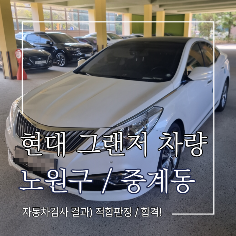 [노원구 중계동] 그랜저HG 자동차검사대행 서비스로 적합판정 합격! / 종합검사진행