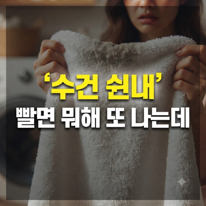 빨아도 꿉꿉하다고? 수건 쉰내 없애는 법 모르면 평생 이 냄새 맡아야 해요