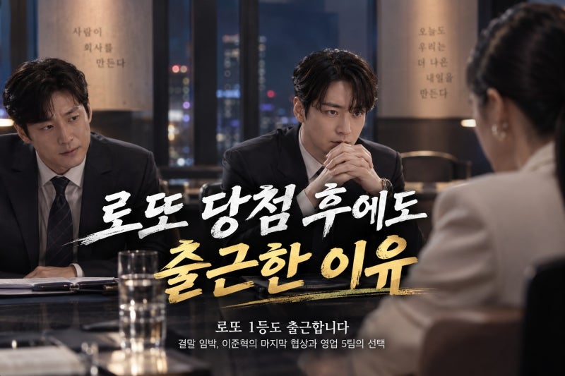 로또 1등도 출근합니다 결말 임박, 이준혁의 마지막 협상과 영업 5팀의 선택
