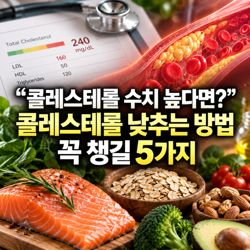 “콜레스테롤 수치 높다면?” 콜레스테롤 낮추는 방법 꼭 챙길 5가지