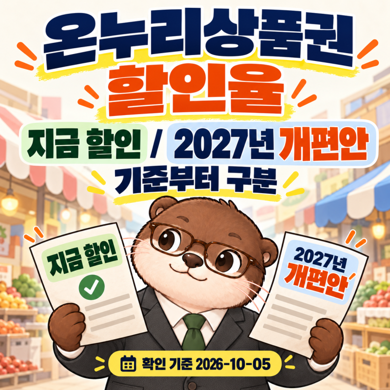온누리상품권 할인율, 지금 혜택과 2027년 개편안 정리