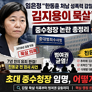 임은정 “한동훈 처남 성폭력 감찰 민원, 김지용이 묵살” 중수청장 논란 총정리