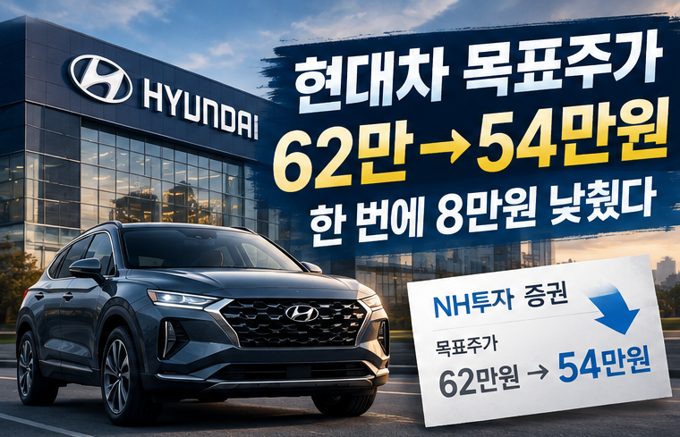 현대차 목표주가 62만원→54만원 하향…그래도 ‘매수’ 유지한 이유