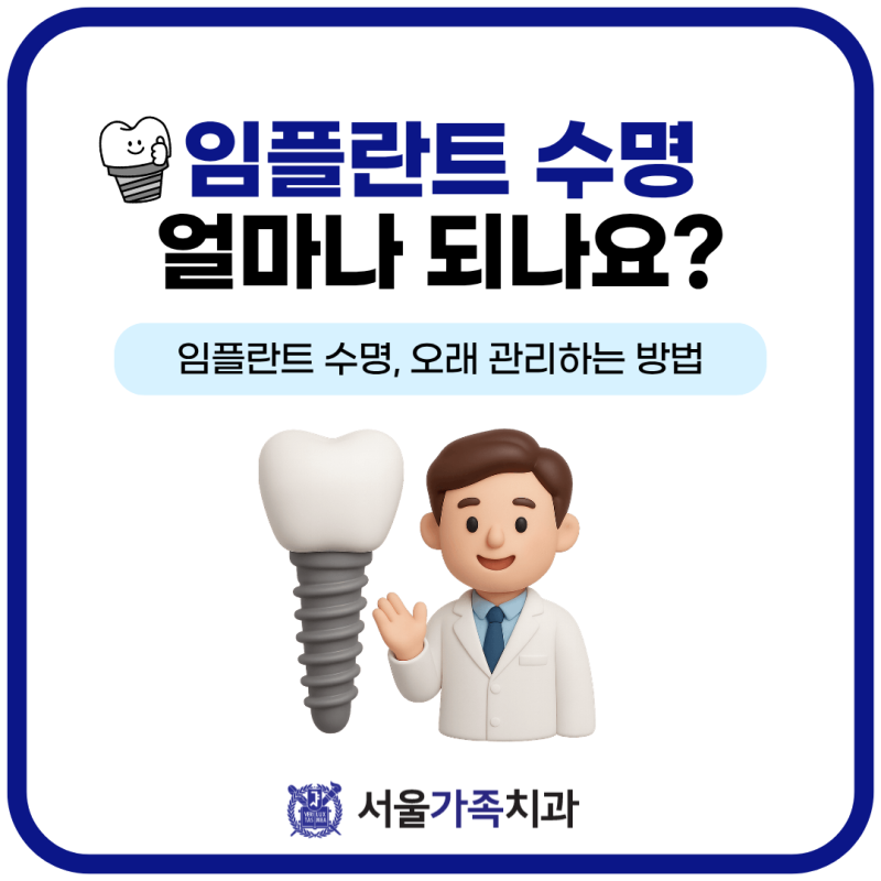 루원시티 치과, 임플란트 수명 및 관리법