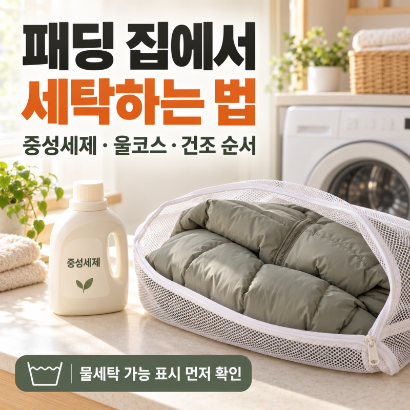 "세탁소 맡겼더니 오히려 얇아졌어요" 패딩, 집에서 빨아야 하는 이유
