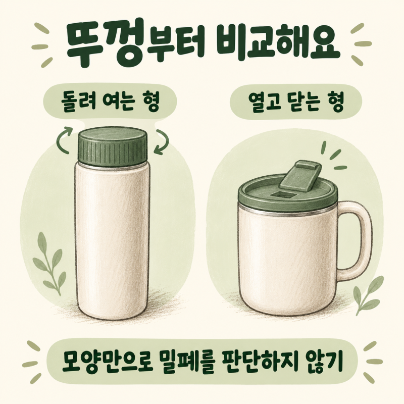 텀블러 고르기, 뚜껑과 세척 방법부터 비교