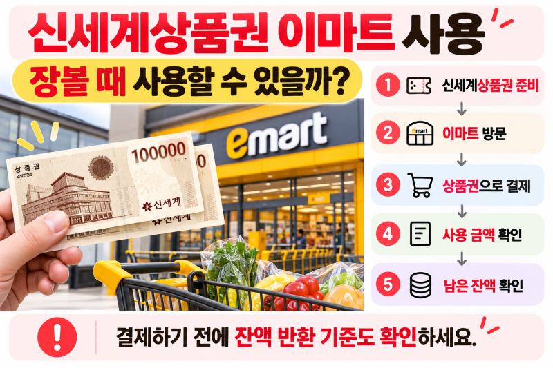 신세계상품권 이마트 사용하려면? 결제할 때 확인할 내용