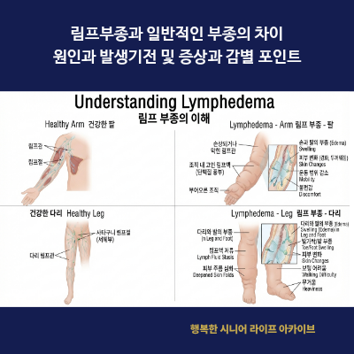 림프부종과 일반적인 부종의 차이｜원인과 발생기전 및 증상과 감별 포인트