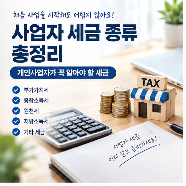 사업자 세금 종류 총정리｜개인사업자가 꼭 알아야 할 세금