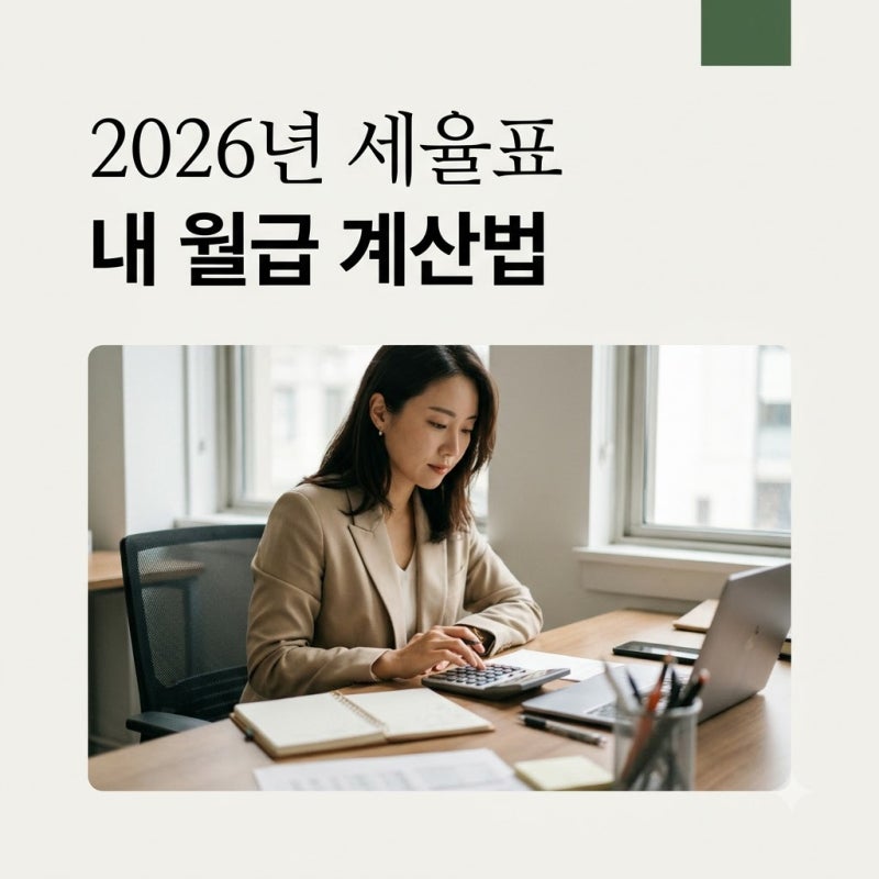 2026년 근로소득세율표: 내 월급 실수령액 계산법과 공제 변화