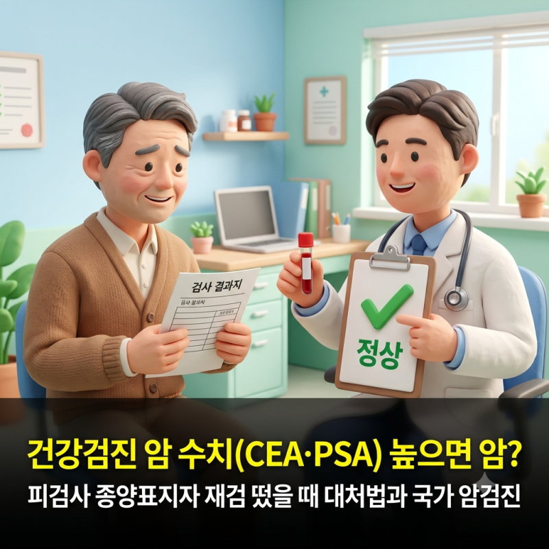 [암 수치 정상범위] 건강검진 결과표 암 표지자 재검 떴을 때? 흡연과 염증이 부르는 가짜 양....
