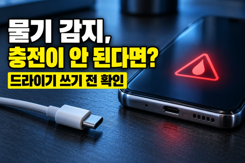 갤럭시 물기 감지 알림으로 충전이 안 될 때, 드라이기 쓰기 전 확인할 것