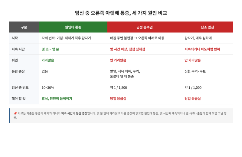 ⚡ 임신 중 오른쪽 아랫배가 갑자기 찌릿, 서지도 걷지도 못할 정도라면 - 원인대 통증인지 ....