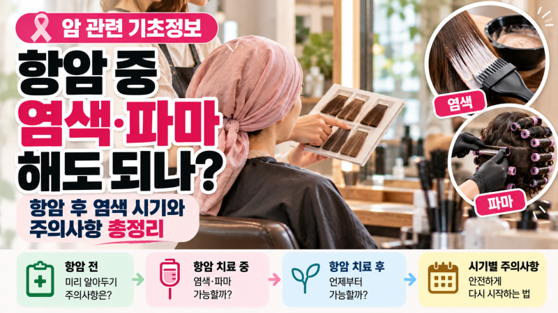 항암 중 염색·파마 해도 되나, 항암 후 염색 시기와 주의사항 총정리