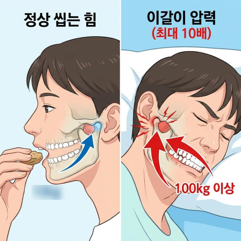 턱이 뻐근함 턱관절병원 찾아 수면 이갈이치료 확인