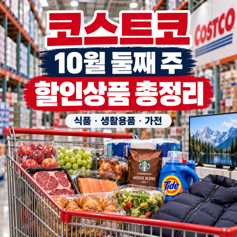 코스트코 10월 둘째 주 할인상품 총정리｜신상품·식품·생활용품·가전 할인