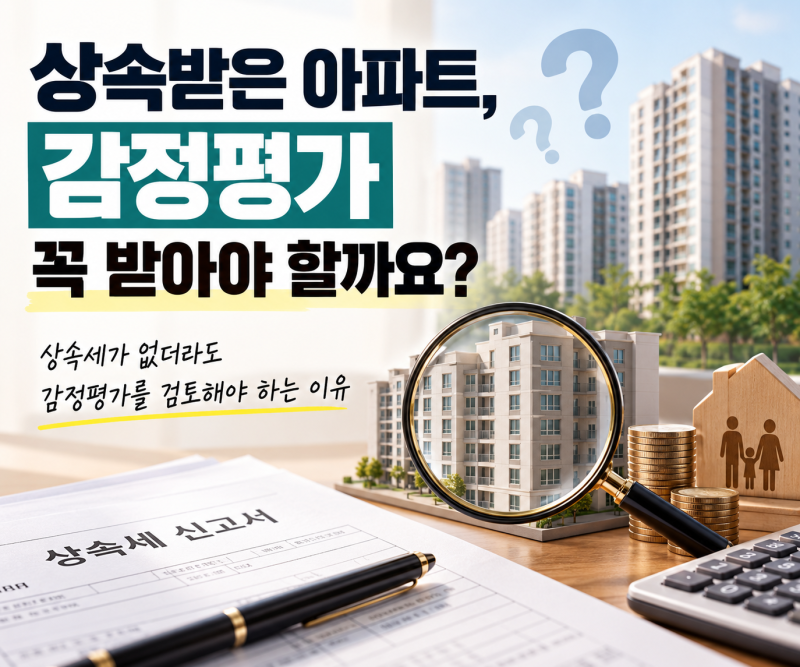 상속받은 아파트, 감정평가 꼭 받아야 할까요? [수원세무사]