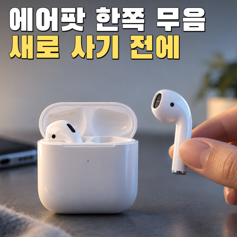 에어팟 한쪽이 안 들린다면, 새로 사기 전에 확인할 것