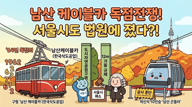[부동산 팩트체크] 천하의 서울시도 졌다?! 64년 독점 남산 케이블카로 배우는 투자의 절대 ....