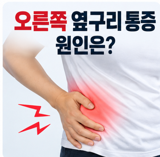 오른쪽 옆구리 통증 원인은? 갈비뼈 아래·허리 옆 통증과 병원 가야 할 때