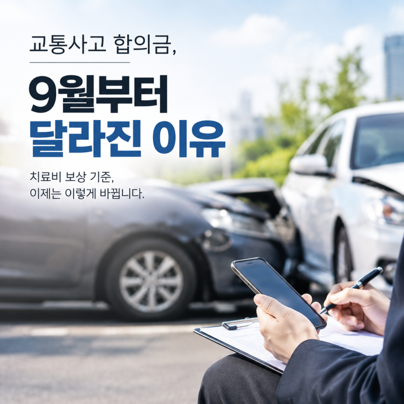 교통사고 합의금 개정, 9월부터 달라진 이유