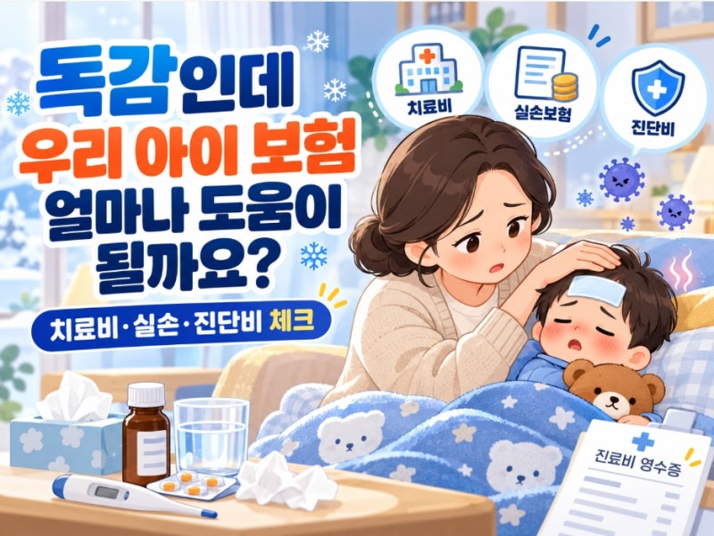 독감 걸린 우리 아이, 수액비 15만원? 실손보험 청구부터 확인하세요!