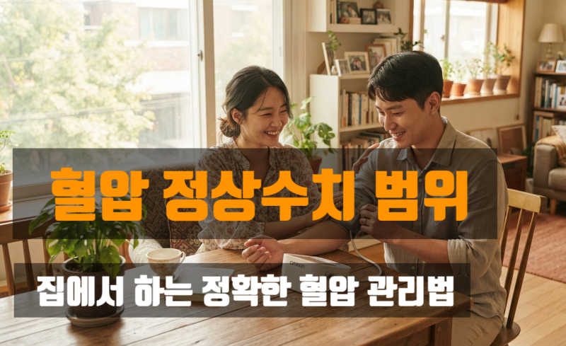 혈압 정상수치 범위와 집에서 하는 정확한 혈압 관리법