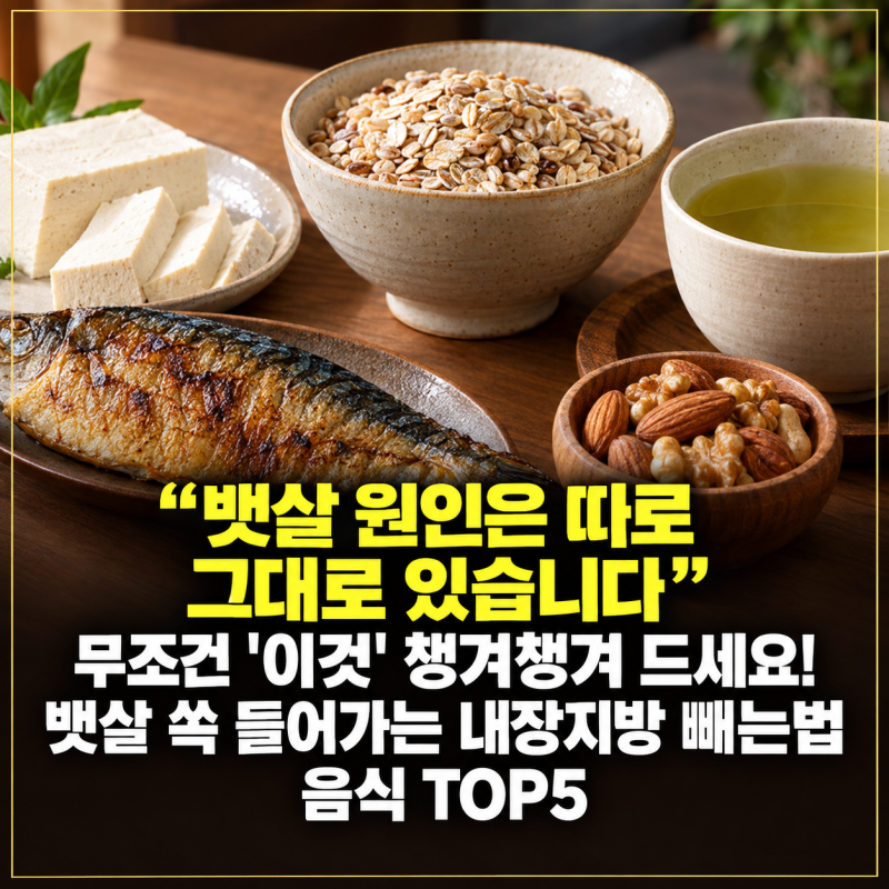“뱃살 원인은 따로 그대로 있습니다” 무조건 '이것' 챙겨챙겨 드세요! 뱃살 쏙 들어가는 내....