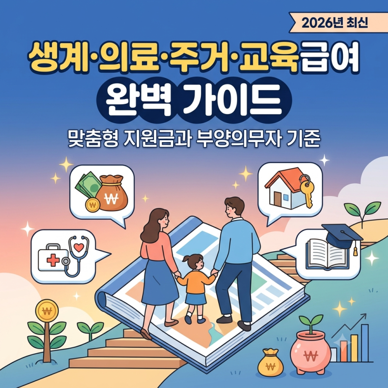 2026년 생활보호대상자 혜택 종류 총정리: 4대 급여와 감면제도 총괄 가이드
