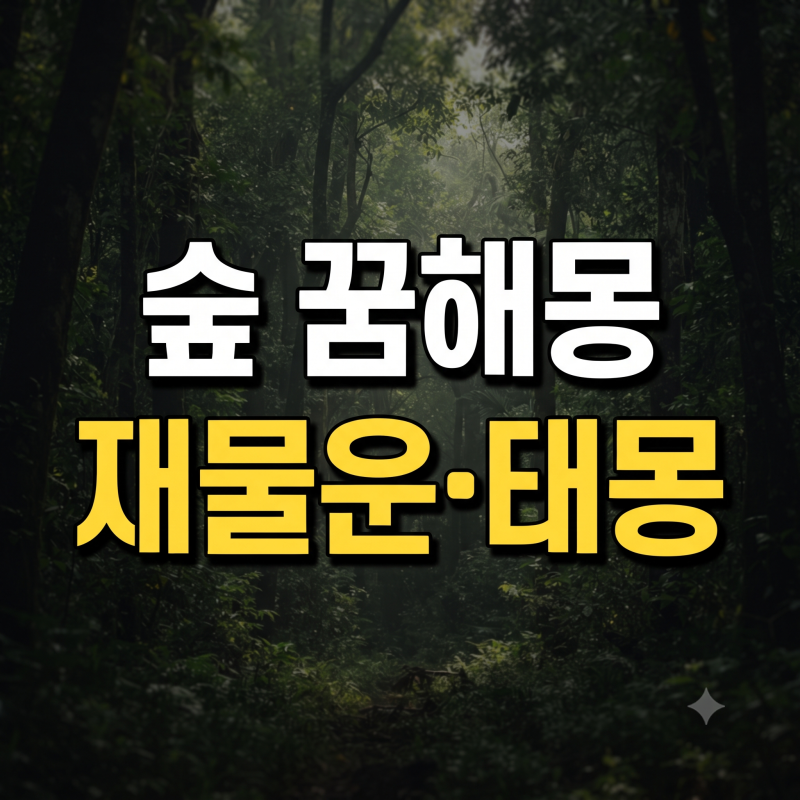 숲 꿈 해몽 완벽 정리: 대나무숲 푸른숲 걷는 꿈 및 태몽 길몽 흉몽 풀이