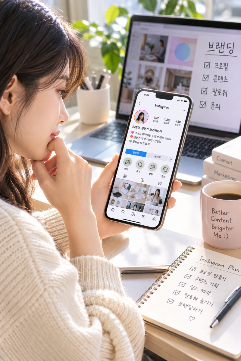 인스타그램 프로필 만들기, AI 프롬프트 하나로 끝내기